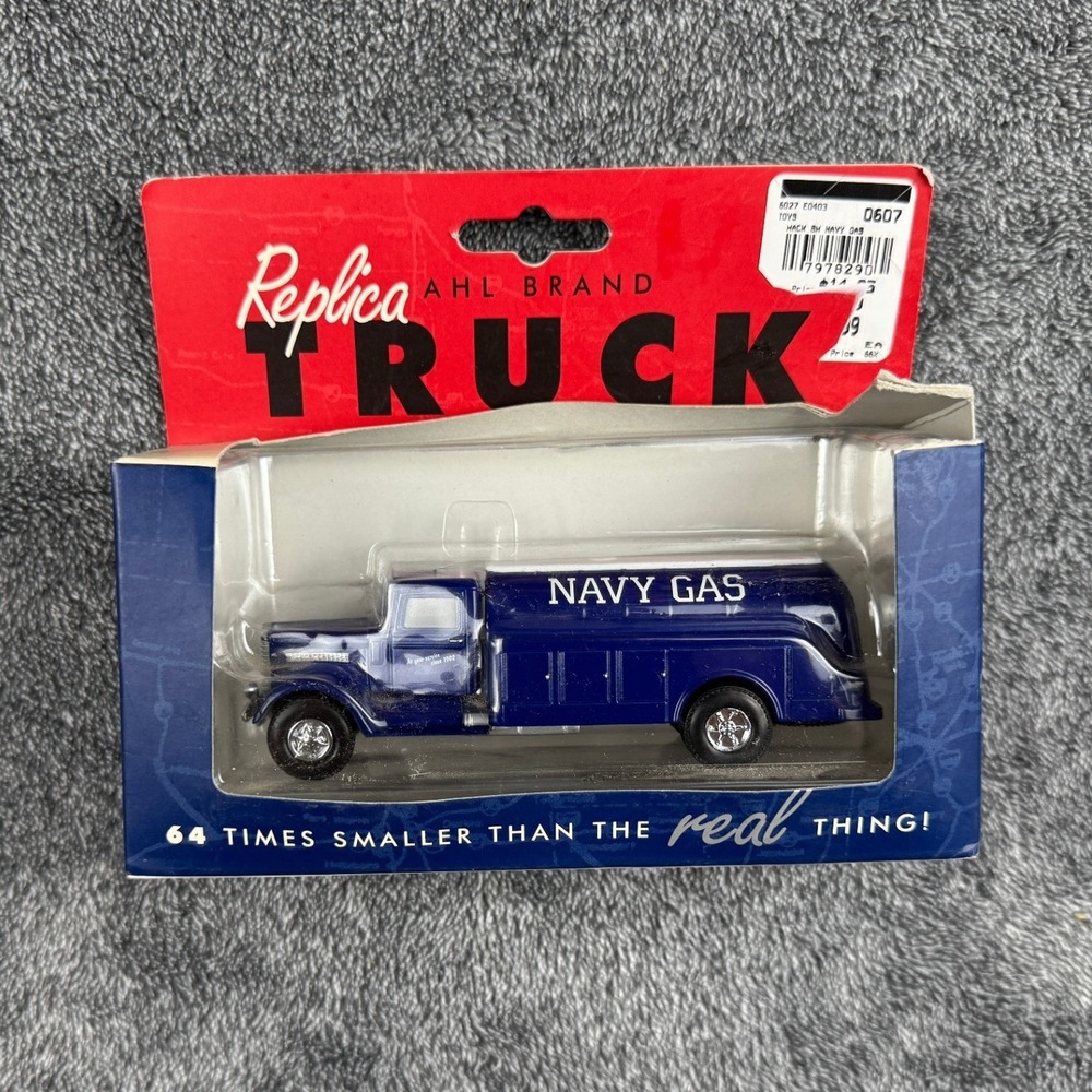 AHL Brand Navy Gas Peterbilt 260 DieCast Replica Truck 1:64 Tonkin Replicas Blue